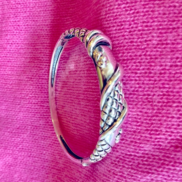 Vintage 925 Sterling Bangle Bracelet - Picture 6 of 16